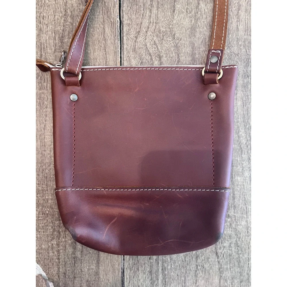Portland Leather Goods Almost Perfect Festival Bag Dark Brown Crossbody Boho